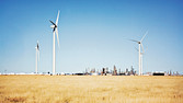 [Valero's $115 million Texas wind farm, above, will pay for itself in about 10 years at current electricity prices.]