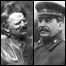 Bitter Soviet rivals Leon Trotsky (left) and Joseph Stalin (composite picture)